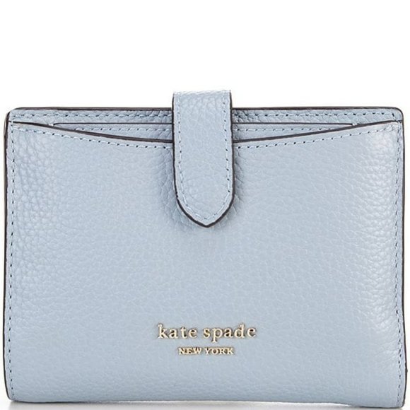 kate spade Handbags - kate spade new york $138 Hudson Pebbled Leather Small Bilfold Wallet Ocean Beach